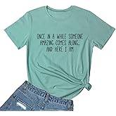 BLACKMYTH Women's Graphic Funny T Shirt Cute Tops Teen Girl Tee