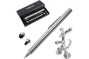 BIECHOUWO 2022 Newest toy pen, decompression magnetic metal pen, multifunctional writing magnet ballpoint pen, gift for kids or friends (Silvertoypen)