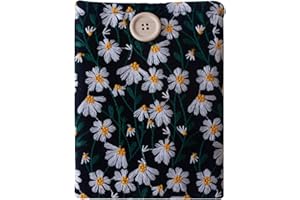 BIRDIEQPLUSTWO Embroidered Kindle Sleeve - Fits Paperwhite (6” & 6.8”), Signature (6.8”), Oasis, Kobo Clara, Nook Glowlight - Handmade Padded Fabric Cover for E-Readers & Tablets - Multiple Colors