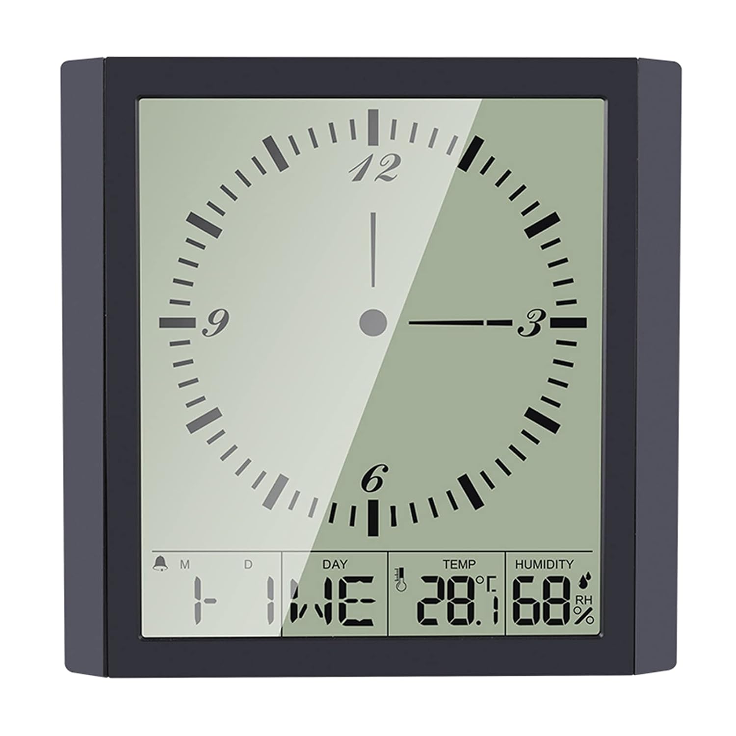Buy Modern Simple Temperature Humidity Square Clock Large