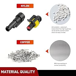 Nilight 120PCS 1 Pin Electrical Connector ‎Plug