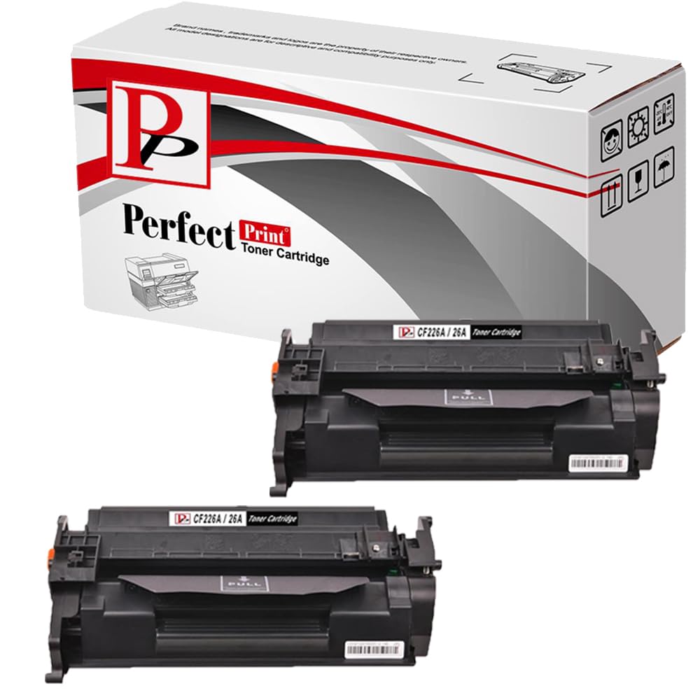 PerfectPrint Compatible Toner Cartridge Replacement for HP LaserJet Pro M-402d 402dn 402dne 402dw 402n MFP-M426dw M426fdn M426fdw CF226A (Black, 2-pack)