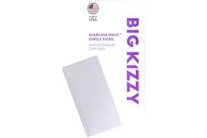 Big Kizzy Single Sided Seamless Hold Replacement Tape for Hair Extensions - 6-8+ Weeks of wear - Strong Hold and Residue Free One Sided Tape for Extensions - 36 tabs