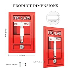 Fire Alarm 1 Gang Light Switch Plate Cover Single