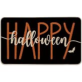 Artoid Mode Bats Happy Black Halloween Doormat 17x29 Inch | Low-Profile Floor Switch Mat for Indoor Outdoor