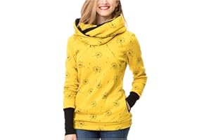 oelaio Hidden Zippers Postpartum Nursing Shirts for Women Warm Cowl Neck Long Sleeve Breastfeeding Sweatshirt Maternity
