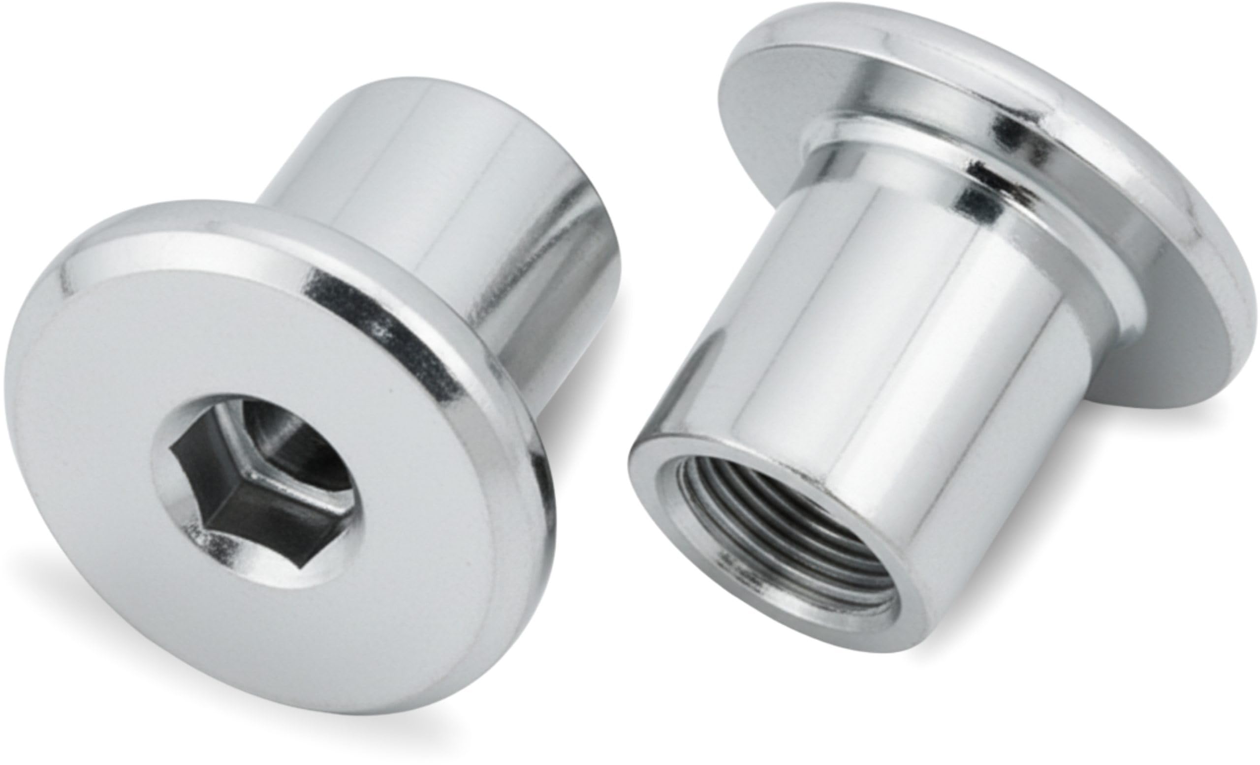 HEXATON Sleeve Nuts with Flat Head Hex Allen Socket M10 x 23 x 18 mm - 100 Pieces - Zinc Plated Steel