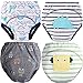 MOM & BAB Toddler Training Pants/Underwear. Water-resistent|Best Quality|Machine Washable & Reuable|Cutest Designs|Soft Cotton|Comfortable Fit|3 layers (Medium, Dinosaur & Robot)