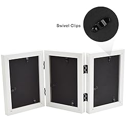 Frametory 4x6 Triple Picture Frames, Trifold Photos