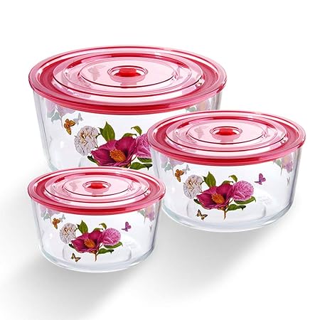 Contenedores De Almacenamiento De Vidrio para Alimentoscon Tapas ...