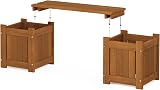 Furinno FG20464 Hardwood Mini Planter Box Meranti Natural 26.16 x 100.33 x 29.72 view 7