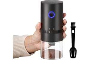 PARACITY Coffee Grinder Electric Burr, Small Cordless Coffee Grinder Mini with Multi Grind Setting, Portable Coffee Bean Grinder Automatic for Camping/Drip/Espresso/Pour Over French Press, USB