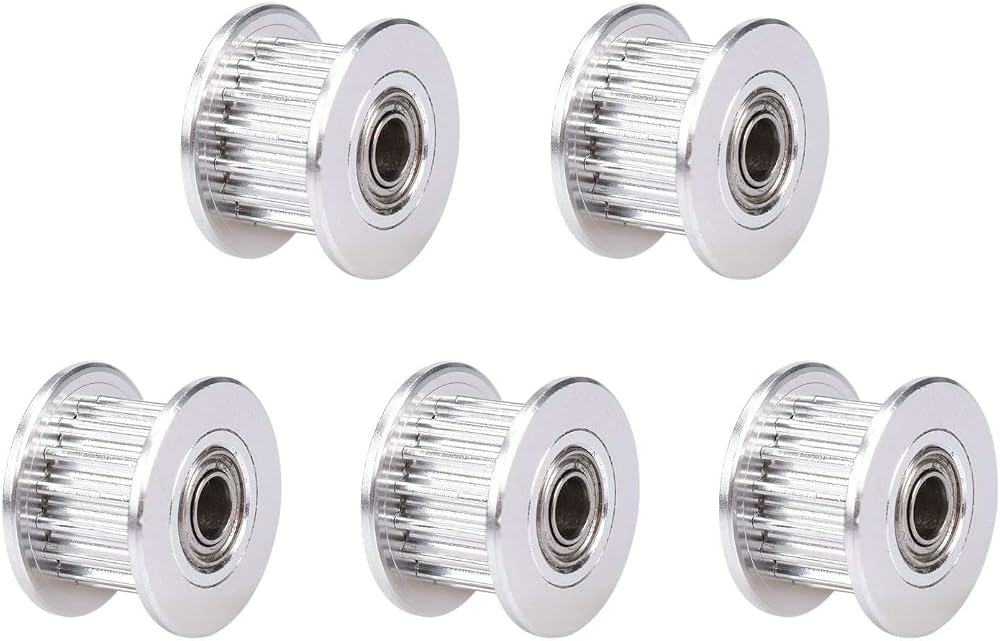 WINSINN GT2 Idler Pulley 16 Tooth 3mm Bore 6mm Width Aluminum 3D Printer Pack 5