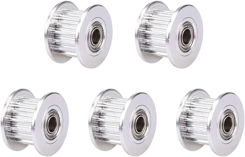 WINSINN GT2 Idler Pulley 16 Tooth 3mm Bore 6mm Width Aluminum 3D Printer Pack 5