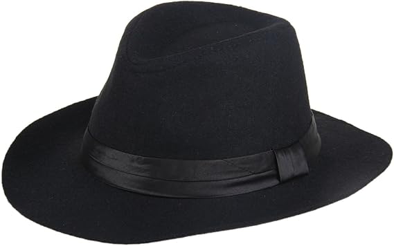 boys black fedora hat