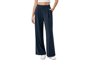 ODODOS Modal Soft Wide Leg Pants for Women High Waist Casual Relaxed Pants with Pockets-27/29"/ 31" Inseam