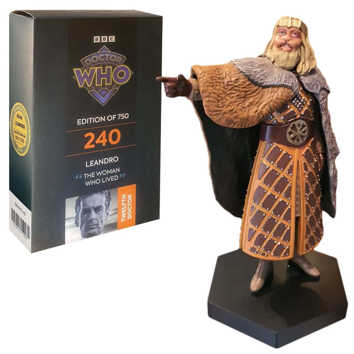 DOCTOR WHO Eaglemoss Leandro Figure 1:21 Scale Limited Edition Hand Painted Collector Boxed Model Figurine #240