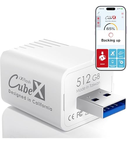 Amazon.com: Piodata iXflash Cube Auto Photo Backup While Charging