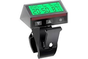 TIMLOON 7/8"-12/8" Handlebar Bicycle Clock, Smart Solar Power Clock with Auto Night Backlight, Temperature, 12/24 Hour Format Time, Calendar for Motorcycles, ATV, Car, Truck