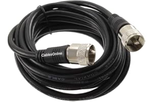 CABLESONLINE.COM ATLANTIC COMPUTERTECH CablesOnline 12ft RG8x Coax UHF (PL259) Male to Male 50 ohm Antenna Cable - R-U012