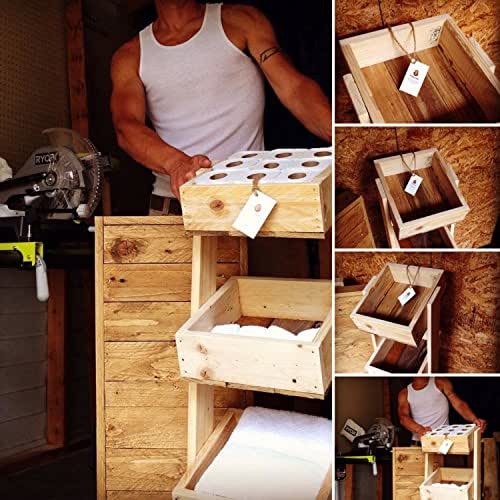 Wood Standing Shelves, Rustic Wood Standing Shelves