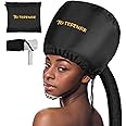 TEPENAR Bonnet Hair Dryer Attachment, Large - Black, Upgraded Soft Adjustable for Hand Held Hair Dryer, Fast Drying, Ideal for Natural Curly Textured Hair Care and Speeds Up Drying Time at Home