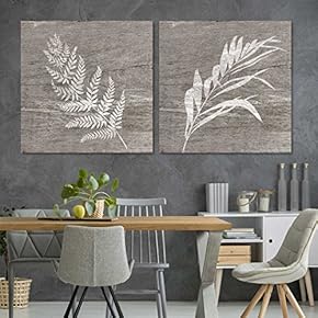 2 Panel Square White Folliage Wood Effect x 2 Panels