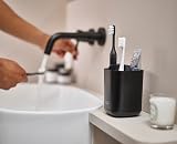 Joseph Joseph Easy-Store Toothbrush Holder Caddy Bathroom Storage Matt Black view 2