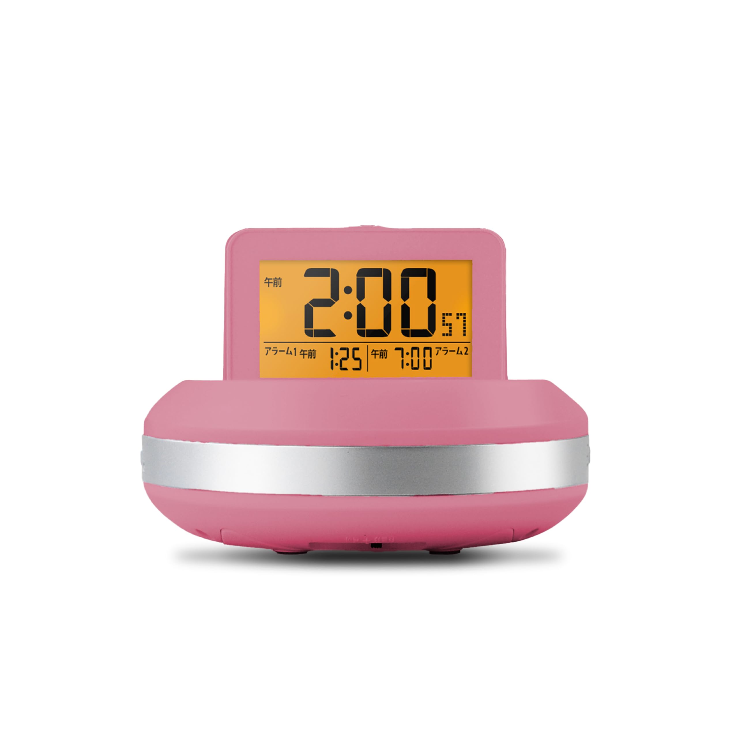 ADESSO(アデッソ) 目覚まし時計 振動 ブルブルクラッシュ デジタル ダブルアラーム バックライト スヌーズ機能 ピンク MY-106RP商品画像