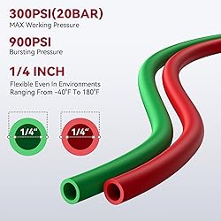 ARCCAPTAIN Oxygen Acetylene Hose, 1/4" x 50 FT with