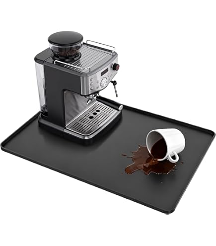 Tapete de café, tapete de secado de platos para encimera de cocina, ocultar manchas, súper absorbente, 24 x 16 pulgadas, parte trasera de goma antideslizante, tapete de secado rápido, accesorios para