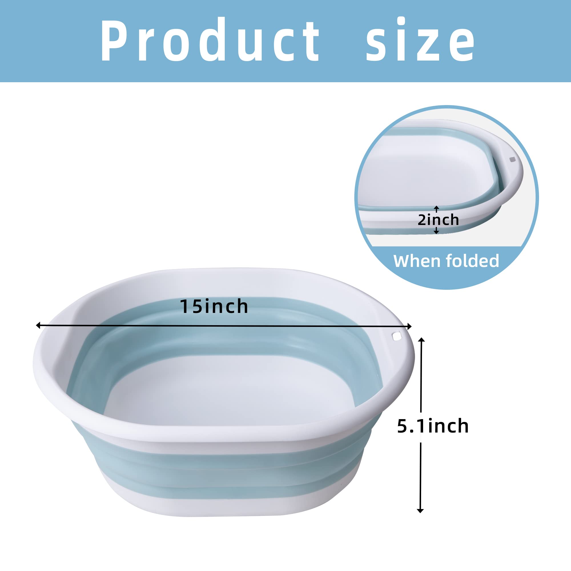 Tlswshsy Portable Pool Foot Bath,Collapsible Pool Foot Wash Basin Tub,Foot Bath Basin for Above Ground Swimming Pools Accessories