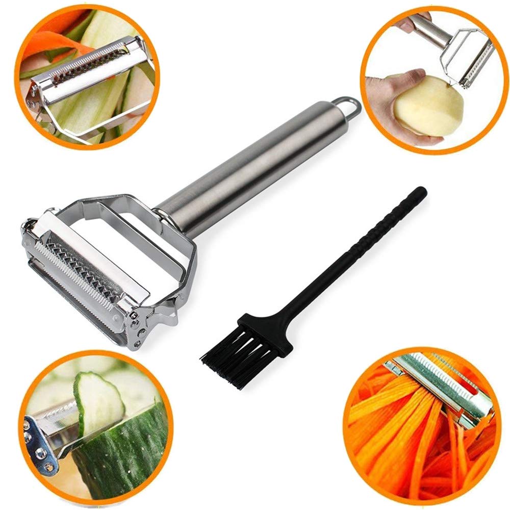 Best Stainless Steel Dual Peeler And Julienne Vegetable Kitchen Tools Gadgets Peeling