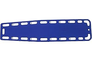 Kemp USA Spine Board Stretcher for EMS Emergency Patient Transfer & Water Rescue - X-Ray Translucent & Waterproof, 700lbs Capacity - Emergency Supplies for Emergency Rescue - Royal Blue