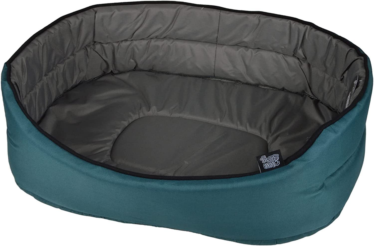 Essentiel 40 x 22 cm Oval Basket, Emerald/Grey