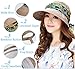 Roll Up Wide Brim Sun Visor UPF 50+ UV Protection Sun Hat with Neck Protector