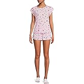 Komar Women's Friends TV Show Pajama Set 3 PC Icons Shirt And Shorts With No-Show Socks