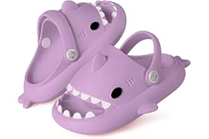 KVbabby Kids Shark Slides Boys Girls Toddlers Cloud Shower Slippers Cute Cartoon Open Toe Sandals Cushioned Thick Sole Beach Pool Shoes