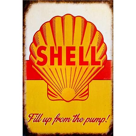 Easy Painter Shell Oil Vintage Metallschild, Benzin Can Old Style Garage Bar, Man Cave, Blechschilder, lustig, Retro Deko-Sch