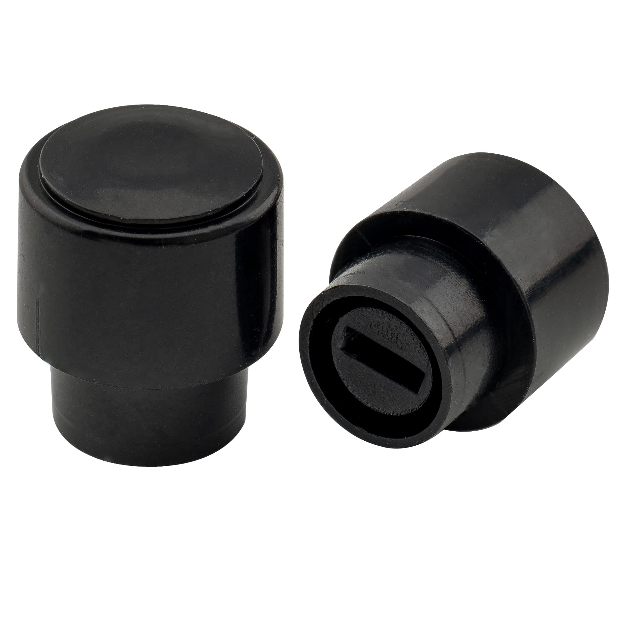 Musiclily Pro Inch Size Guitar Telecaster Barrel Switch Tips 3-Way Pickup Selector Switch Knobs for USA Fender Tele Style, Black (Set of 2)