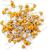 Innfeeltech 100pcs 50V 100nF Monolithic Ceramic Capacitors Yellow view 1
