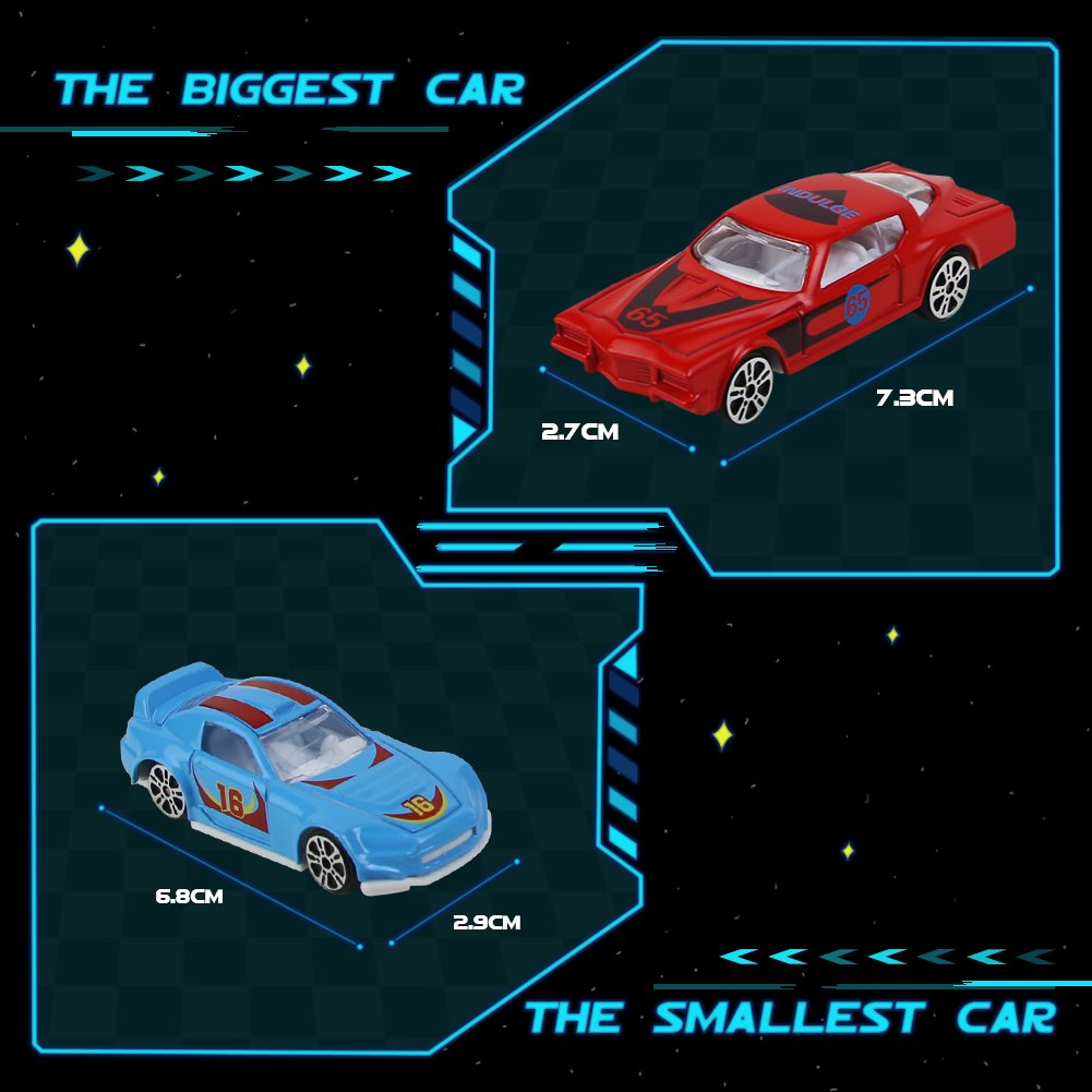 Nuheby Kids Toys 16pcs Toy Cars Car Model Boys Cars Car Girls Colorful and Cool Design Metal Car Plastic Car Miniature Cars for Kids 3 4 5