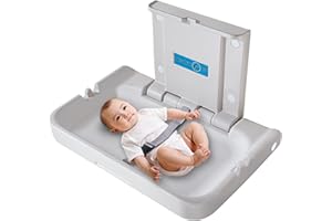 Baby Changing Station,Wall Mounted Diaper Changing Tables Fold Up Changer Station Commercial Malls/Hotels/Airports