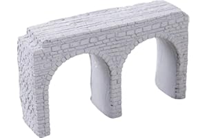 Amagogo N Scale Railroad Stone Tunnel Portal Model Miniature Scene Train Structure Accessory, 9.93x2.42x6cm