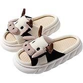 Gaolinci Cartoon Animal Shape Slippers, Womens Four Seasons Home Linen Slippers