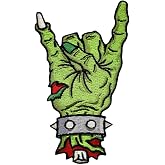 Pinsanity Zombie Rock Hand Iron-On Embroidered Patch