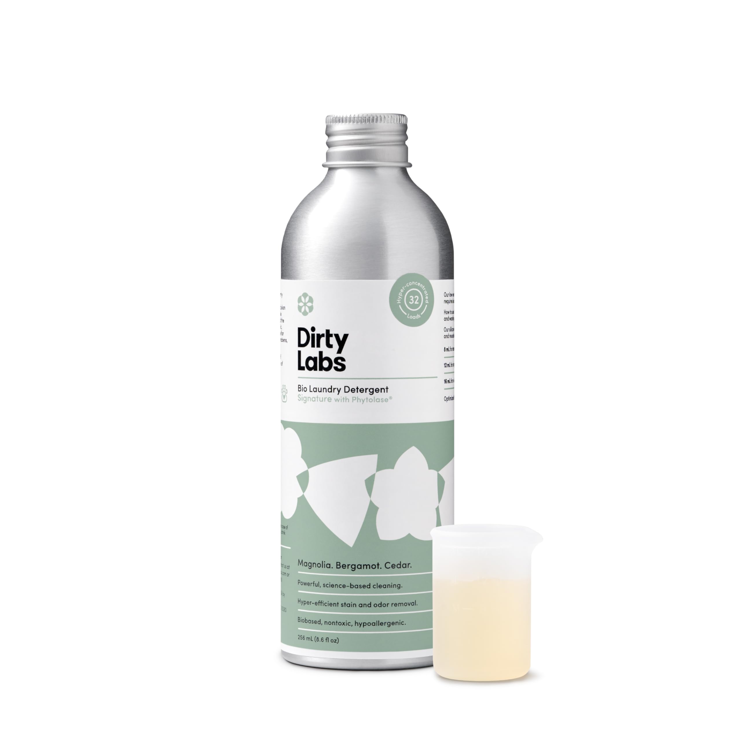 Dirty Labs Signature Scent | Bio-Liquid Laundry Detergent | 32 Loads (8.6 fl oz) | Hyper-Concentrated | High Efficiency & Standard Machine Washing | Nontoxic, Biodegradable | Stain & Odor Removal