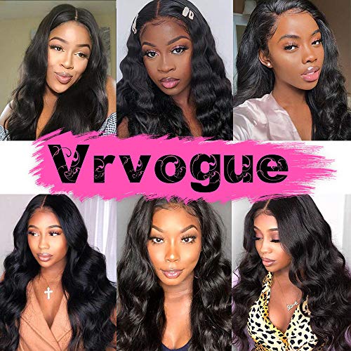 VRVOGUE-Brazilian-Body-Wave-20-22-24-Human-Hair-Bundle-with-18-Clsoure-Lace-4x4-Free-Part-Natural-Black-330gLot-130-Density-100-Unprocessed-Brazilian-Virgin-Human-Weave-Hair-Bundles