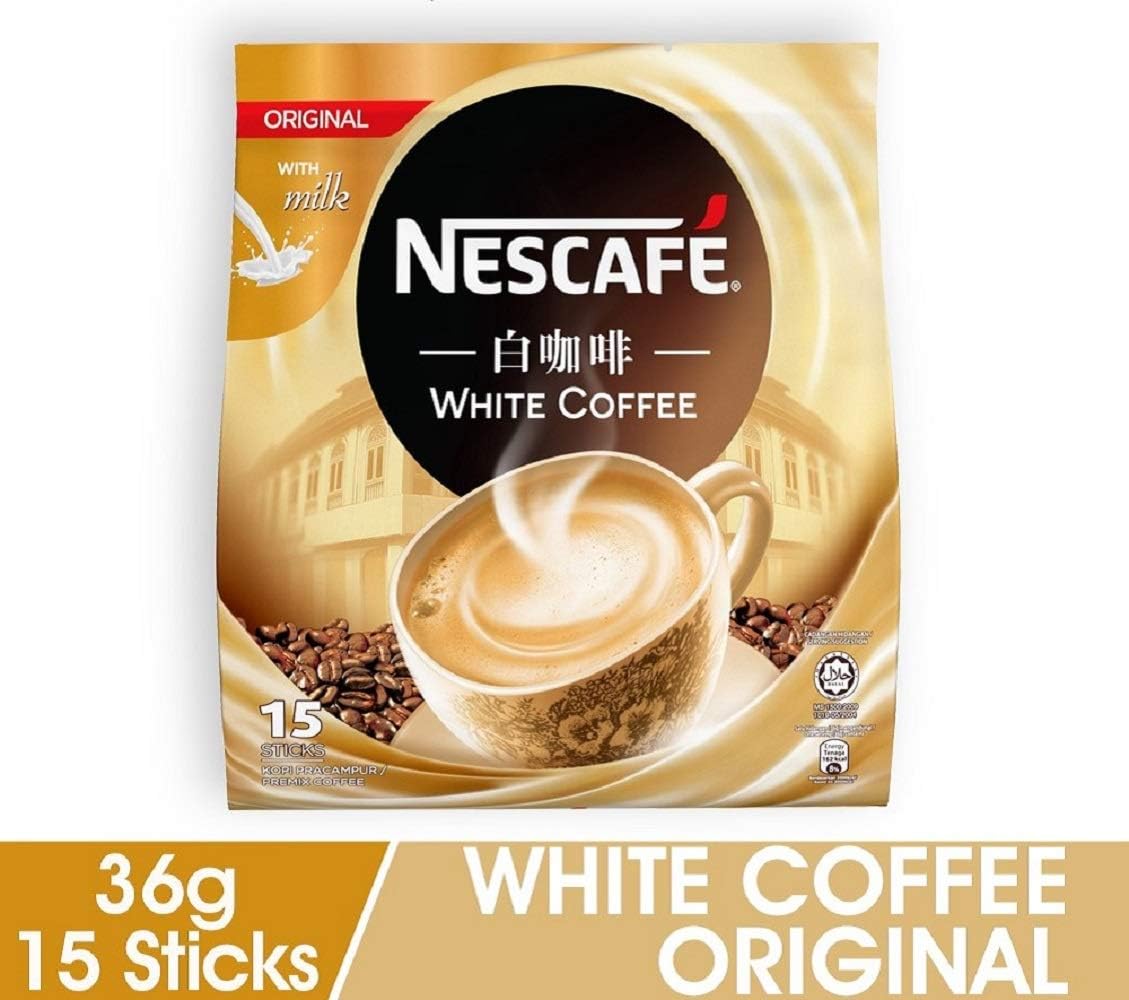 Nescafe White Coffee Original with Milk - Imported From Malaysia ( 15s x 36g )