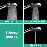 Hansgrohe Rainfinity Hand Shower 130mm Chrome 3 Sprays PowderRain QuickClean view 4
